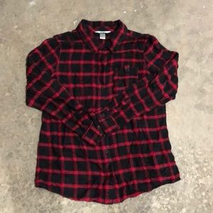 Christopher and banks plaid flannel shirt